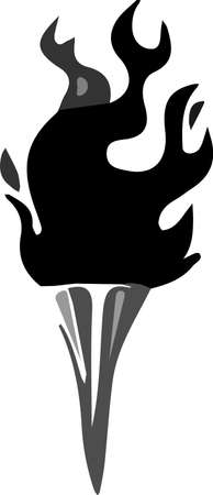 torch icon isolated on white backgroundのイラスト素材