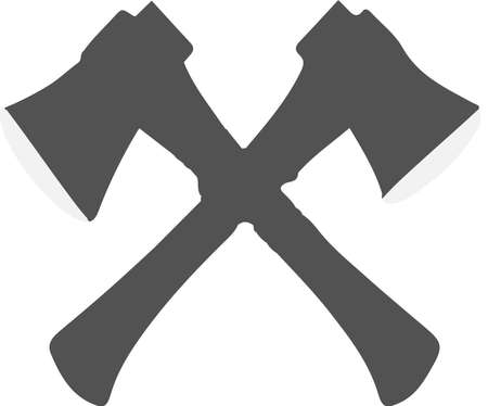 ax icon isolated on white backgroundのイラスト素材