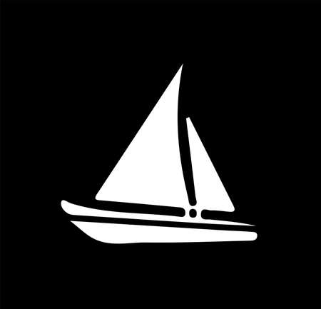 sailing boat icon isolated on backgroundのイラスト素材