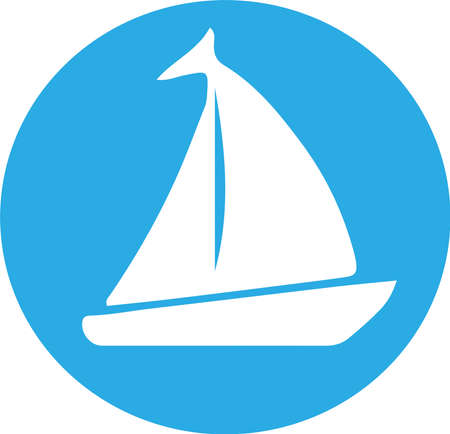 sailing boat icon isolated on backgroundのイラスト素材