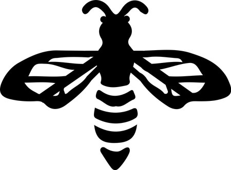 bee icon isolated on white backgroundのイラスト素材