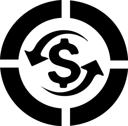 money exchange icon isolated on white backgroundのイラスト素材