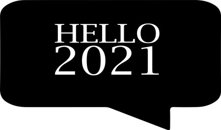 2021 happy new year vector illustration isolated on backgroundのイラスト素材