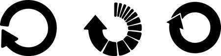 circular arrow icon isolated on white background