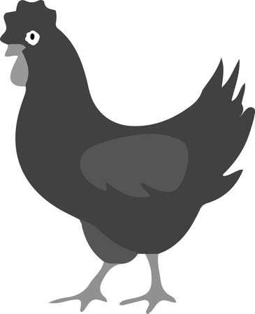 chicken icon isolated on white backgroundのイラスト素材