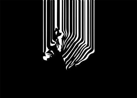 zebra vector illustration isolated on backgroundのイラスト素材