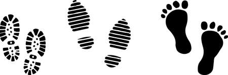 footprint icon on white backgroundのイラスト素材