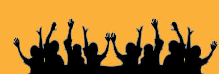 hands up vector isolated on backgroundのイラスト素材