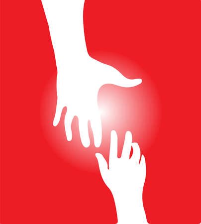 helping hand vector isolated on backgroundのイラスト素材
