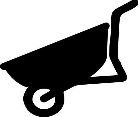 cement cart icon isolated on white backgroundのイラスト素材