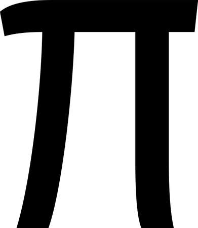 Pi symbol isolated on white backgroundのイラスト素材