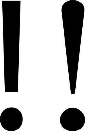 exclamation mark isolated on white backgroundのイラスト素材
