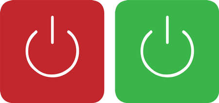 switch on and switch off icon isolated on white background