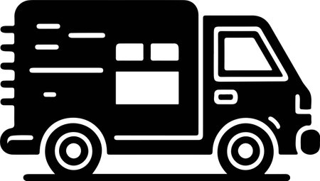 fast delivery icon isolated on white backgroundのイラスト素材