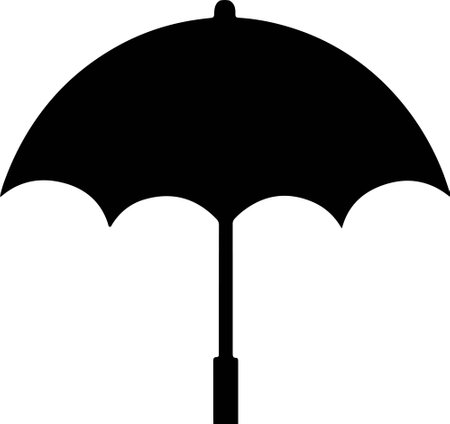 umbrella icon isolated on white backgroundのイラスト素材