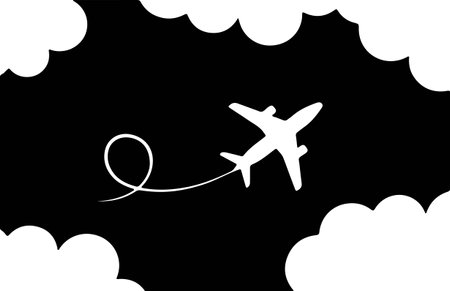 airplane model vector, model,above, object.のイラスト素材