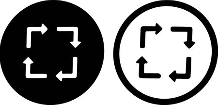 circle arrow icon isolated on white backgroundのイラスト素材