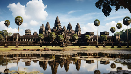 Angkor Wat, Siem Reap, Cambodia, Southeast Asia ai generated.âThis image was created using generative artificial intelligence toolsの素材