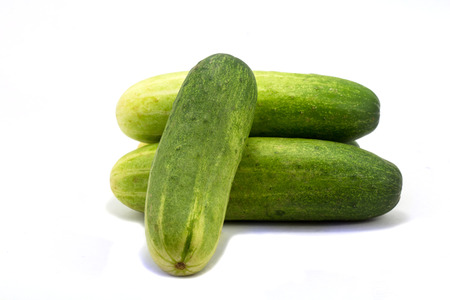 Cucumber isolated on white background の写真素材