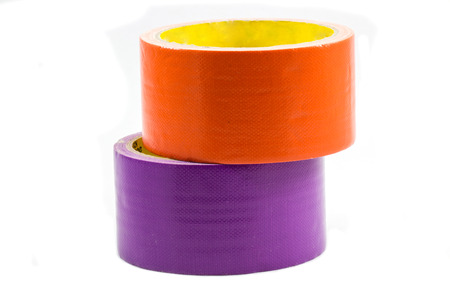 adhesive tape isolated on white backgroundの写真素材