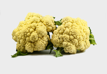 Cauliflower isolated on white backgroundの写真素材