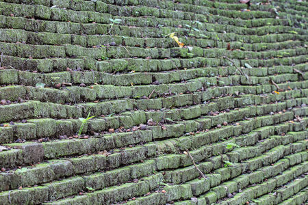 Close up of old  brick-wall, texture backgroundの写真素材