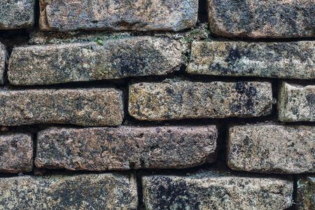 Close up of old  brick-wall, texture backgroundの写真素材
