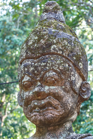 Ancient Lanna statue (ancient Lanna Thai style temple), Thailandの写真素材