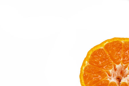Orange fruit isolated on white Backgroundの写真素材