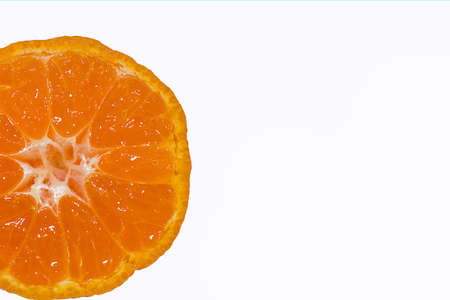 Orange fruit isolated on white Backgroundの写真素材
