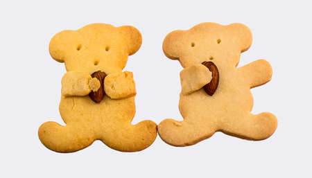 cookies isolated on whiteの写真素材