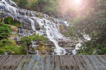Mae Ya waterfall in Doi Inthanon national park, Chiang Mai, Thailandの写真素材