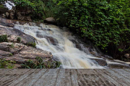 Mae Ya waterfall in Doi Inthanon national park, Chiang Mai, Thailandの写真素材