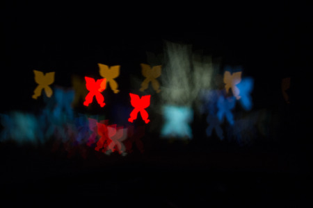 City night light blur bokeh , bokeh background.の写真素材