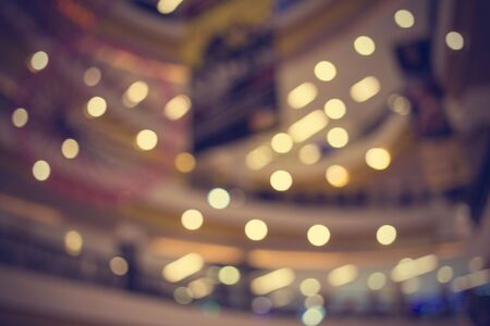 Blurred image of shopping mall and bokeh background- vintage effect style pictures.の写真素材