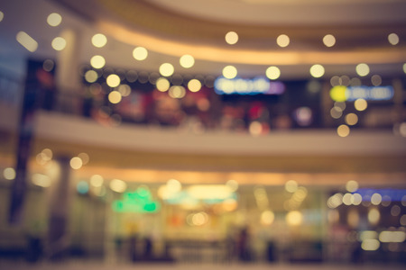 Blurred image of shopping mall and bokeh background- vintage effect style pictures.の写真素材