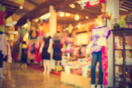 Blurred image of shopping mall and bokeh background - vintage effect style pictures.の写真素材