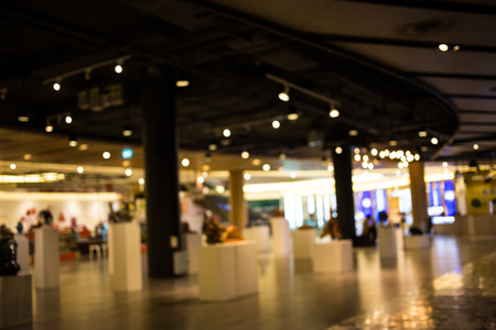 Blurred image of shopping mall and bokeh background.の写真素材