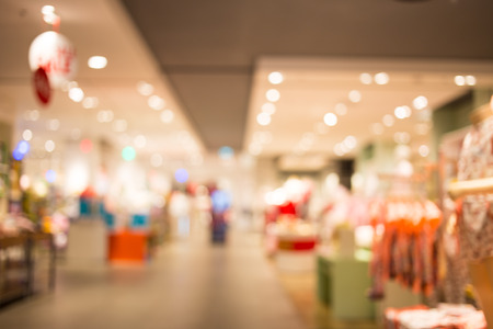 Blurred image of shopping mall and bokeh background.の写真素材