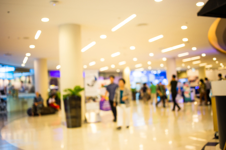 Blurred image of shopping mall and bokeh background.の写真素材