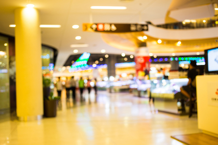Blurred image of shopping mall and bokeh background.の写真素材