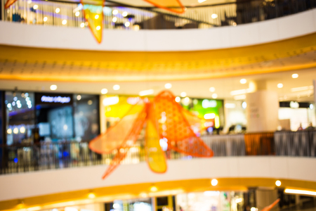 Blurred image of shopping mall and bokeh background.の写真素材