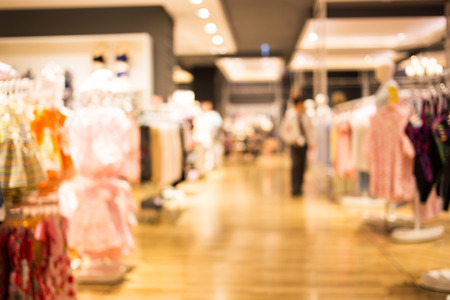 Blurred image of shopping mall and bokeh background.の写真素材