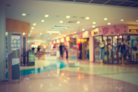Blurred image of shopping mall and bokeh background - vintage effect style pictures.の写真素材