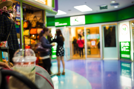 Blurred image of shopping mall and bokeh background.の写真素材
