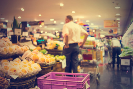 Blurred image of shopping mall and bokeh background - vintage effect style pictures.の写真素材