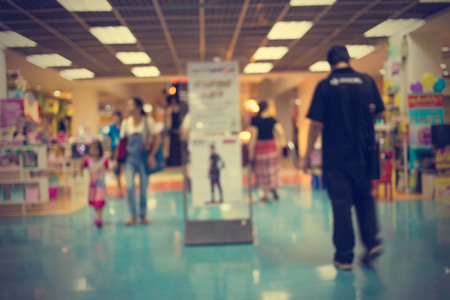 Blurred image of shopping mall and bokeh background - vintage effect style pictures.の写真素材