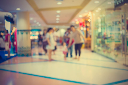 Blurred image of shopping mall and bokeh background - vintage effect style pictures.の写真素材