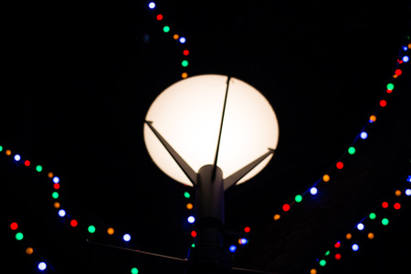 City night light blur bokeh , bokeh background.の写真素材