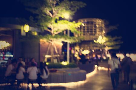 City night light blur bokeh , bokeh background - vintage effect style pictures.